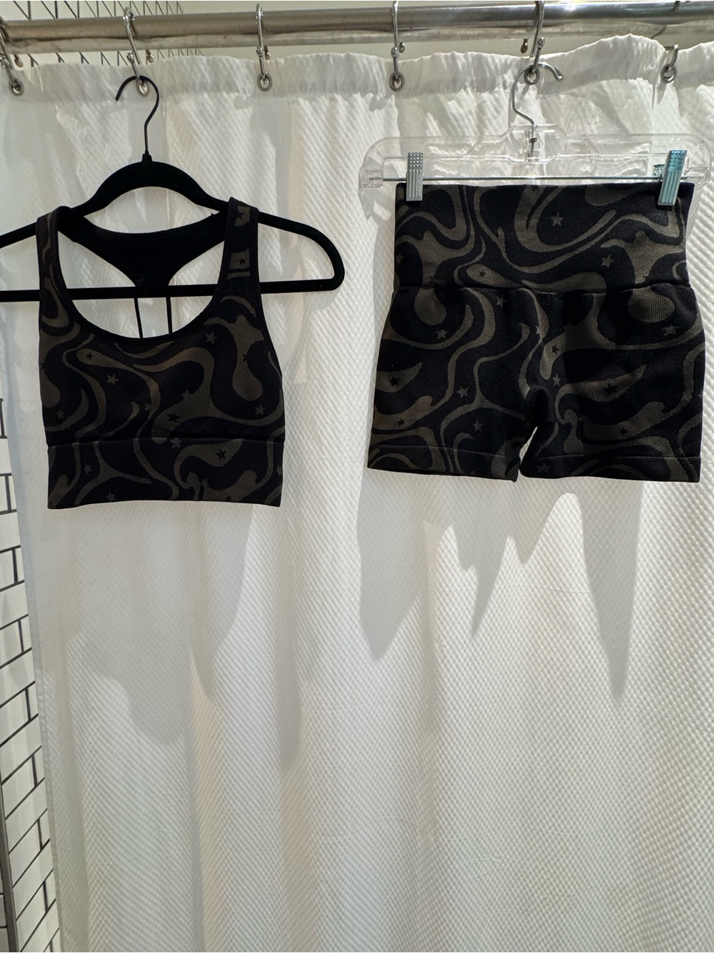 JoyLab Black High-Waist Shorts Set